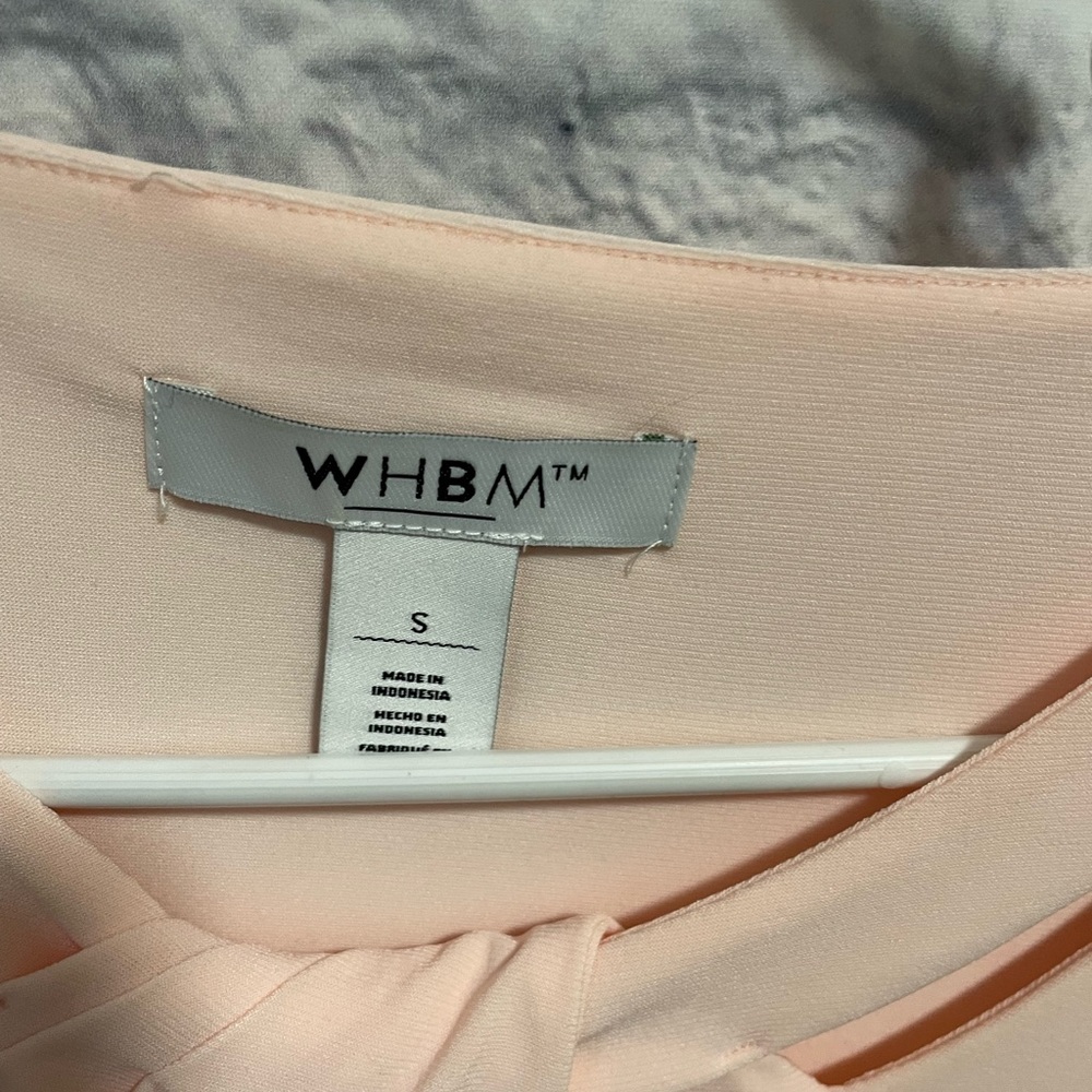 Pale pink blouse twist accent front worn once
